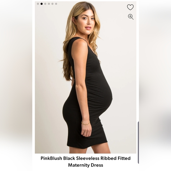 Pinkblush Maternity Ribbed Fitted Dress - Picture 6 of 12
